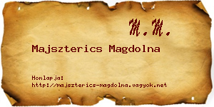 Majszterics Magdolna névjegykártya